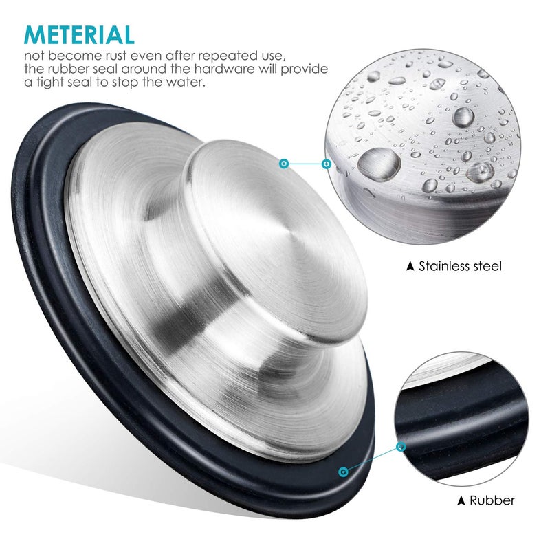 Fengbao 2PCS Kitchen Sink Stopper - Stainless Steel, Large Wide Rim 3.35" Diameter - Fengbao - Image 3